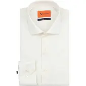 Suitable Skjorte Ekstra Lange Ærmer Twill Ecru Off-white Hvid måle