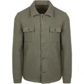 Suitable Overshirt Uldmiks Grøn måle