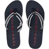 Tommy Hilfiger Klipklappere navy / hvid