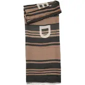 Weekend Max Mara Sjal 'GALLO' lysebrun / sort / hvid