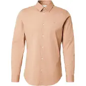 Calvin Klein Solid Stretch Slim Fit Skjorte Med Lange ærmer