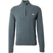 Napapijri Pullover 'DIDIER' petroleum / cranberry / hvid