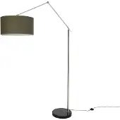 QAZQA Gulvlampe sort justerbar med grøn skærm 50 cm - Editor
