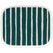 Marimekko Oiva Piccolo tallerken 12x15 cm Green-pink