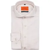 Suitable Melange Skjorte Sand Beige måle