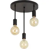 QAZQA Moderne loftslampe sort 3-lys - Facil