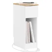 SoBuy smalt sengebord 20 cm med USB