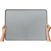 Nobo lille magnetisk whiteboard med slank sølvramme 580x430mm Sølv