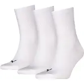 Puma Unisex Short Socks (3-Pack), Men, White/Black, 39-42