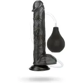Vuxen Squirt Extreme Dildo Black 28cm