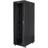 Lanberg - Rack kabinet - med display, 4 køleblæsere - sort, RAL 9004 - 42U - 19