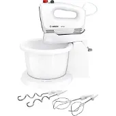 Bosch MFQ2600G Hand Mixer, 375 W, Number of speeds 4, Shaft material Stainless steel, White