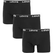Levi's Boxershorts 3-Pack Ensfarvet Sort åle