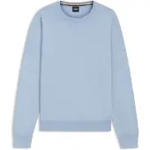 BOSS Sweater af bomuld med broderet logo