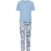 LASCANA Pyjamas blå / navy / himmelblå / hvid