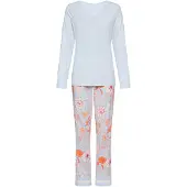 s.Oliver Pyjamas himmelblå / orange / pink / hvid