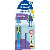 Pelikan griffix, Blå, Påfyldningssystem til patron, Blå, Plast, Rustfrit stål, Højrehåndet