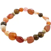 Pilgrim Armbånd 'Iris' beige / brun / orange / lyserød