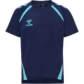 Hummel T-shirt - hmlLead 2.0 Jersey - Marine/Blue Fish - - 8 år (128) - T-Shirt