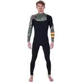 Hurley Plus Printed 3/2 Mm Langærmet Neopren-dragt Med Brystlynlås