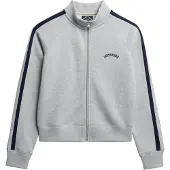 Superdry Superdrytil kvinder. W2012551A Essential Logo Zip Track Sweatshirt grå (S), Casual, Bomuld