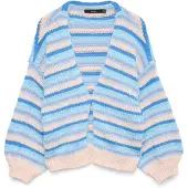 Vero Moda Cardigan 'VMMaybe' beige / blå / lyseblå