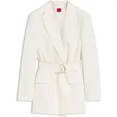HUGO Relaxed fit blazer med D-ringsbælte