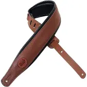 Levys Leathers Signature Legacy 3.25" Leather Guitar Strap Brown