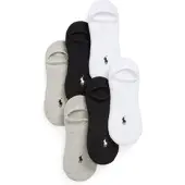 Ralph Lauren Polo Ralph Laurentil mænd. 449953686001 Sæt med 6 par hvide, sorte og grå Performance-strømper (OSFA), Afslappet, Bomuld