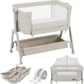 Kinderkraft Dream 50 vugge/tilvægtseng - beige