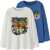 Name it Shirts 'NKMVELDO' blå / gran / orange / hvid