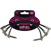 Ernie Ball P06221 6" Flat Ribbon Patch Cable 3 Pack