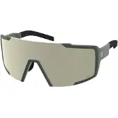 SCOTT - Solbriller - Shield Kaki Green Amp White Chrome S2 til Unisex - Sort