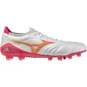 Mizuno Morelia Neo Iv Beta Made In Japan Fg Blazing Flair - Hvid/pink/pink - Græs (Fg), størrelse 43
