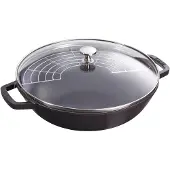Staub 1312923, Rund, Wok/Stir-Fry pan, Sort, Metal, 4,4 L, 300 mm