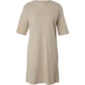 Armani Exchange A|X Armani Exchangetil kvinder. XW000825AF10356U6223 Kjole med logo, beige (S), Casual, Bomuld, Korte ærmer