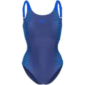 Arena Badedragt 'Side Placement U Back' navy / turkis