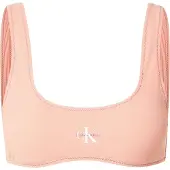 Calvin Klein Swimwear Bikinioverdel 'CK Monogram' lilla / lyserød / hvid