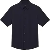Armani Exchange A|X Armani Exchangetil mænd. XM001566AF19193UB101 Premium grå skjorte (M), Casual, Polyester, Korte ærmer