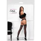 Cottelli collection Black Hold-up Stockings with polka dots