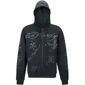 Ed Hardy Sweatjakke grå / sort