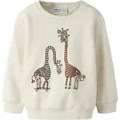 Name it Sweatshirt 'NMMDenson' ecru / brun / mint / hvid