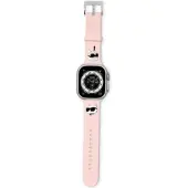 Karl Lagerfeld 3D Rubber Karl&Choupette Heads rem til Apple ur 38/40/41mm - pink