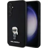 Karl Lagerfeld silikone Ikonik Metal Pin-etui til Samsung Galaxy S23 FE - sort