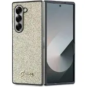 GUESS 4G Glitter Script-etui til Samsung Galaxy Z Fold 6 - Guld