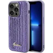 GUESS Sequin Script Metal-etui til iPhone 14 Pro Max - lilla