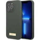 GUESS GUHMP13XSPLA iPhone 13 Pro Max 6,7" grøn/khaki hard case Silikone logo plade MagSafe