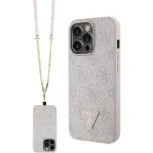 GUESS GUHCP13LP4TDSCPP etui til iPhone 13 Pro / 13 - pink Crossbody 4G Metal Logo