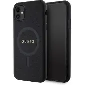 GUESS GUHMN61PSAHMCK taske til iPhone 11 / Xr - sort Saffiano MagSafe
