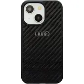 Audi kulfiber iPhone 14 6,1" sort/sort hardcase AU-TPUPPCIP14-R8/D2-BK